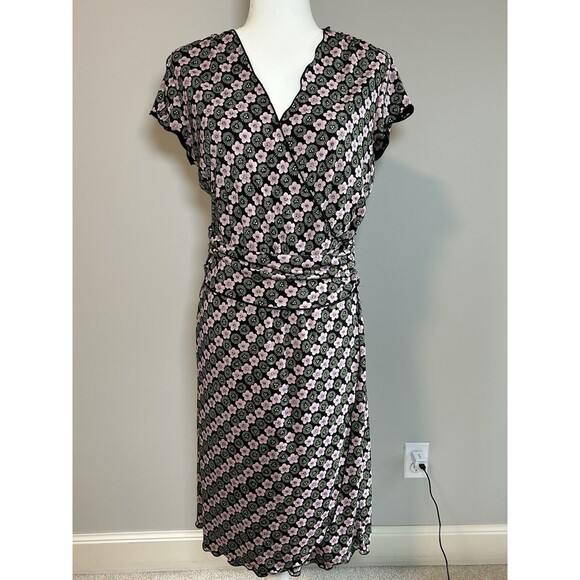 MAX STUDIO WOMEN’S FAUX WRAP FLORAL DRESS - SIZE LARGE - Picture 1 of 8